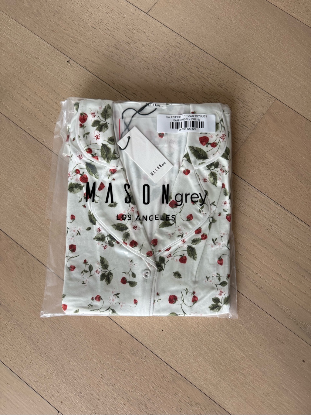 Masongrey Mint Strawberry Print Short Pajama Set — image 5 of 6